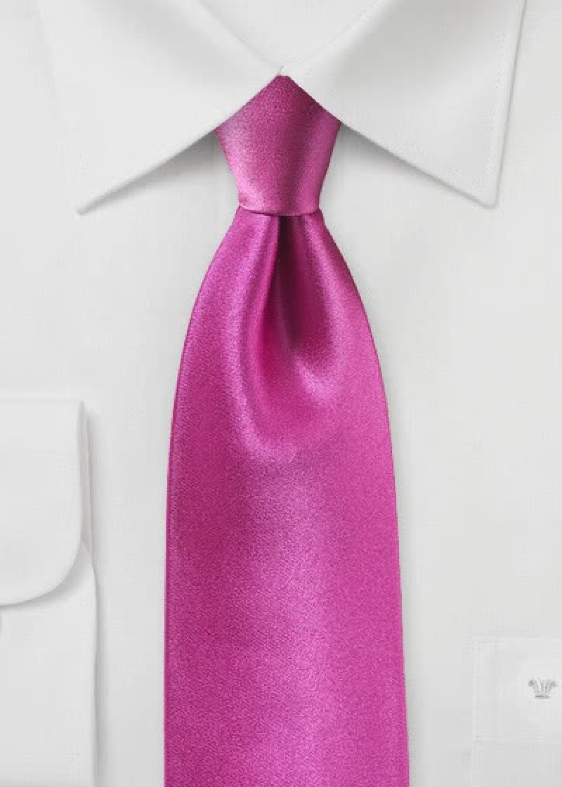 Krawatte Satinglanz pinkfarben