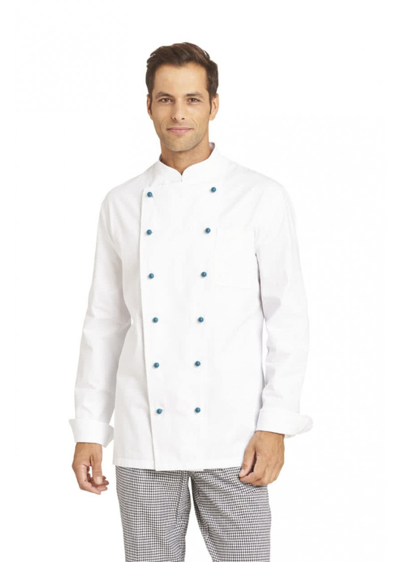 Weiße Unisex Kochjacke / klassischer Gastro-Stil