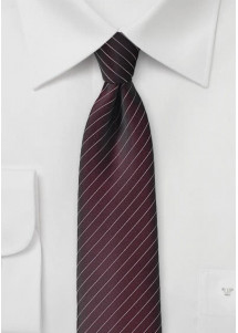 Kravatte  Pinstripe  braunrot