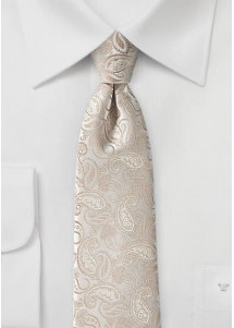 Paisley-Muster-Kravatte altweiß ecru
