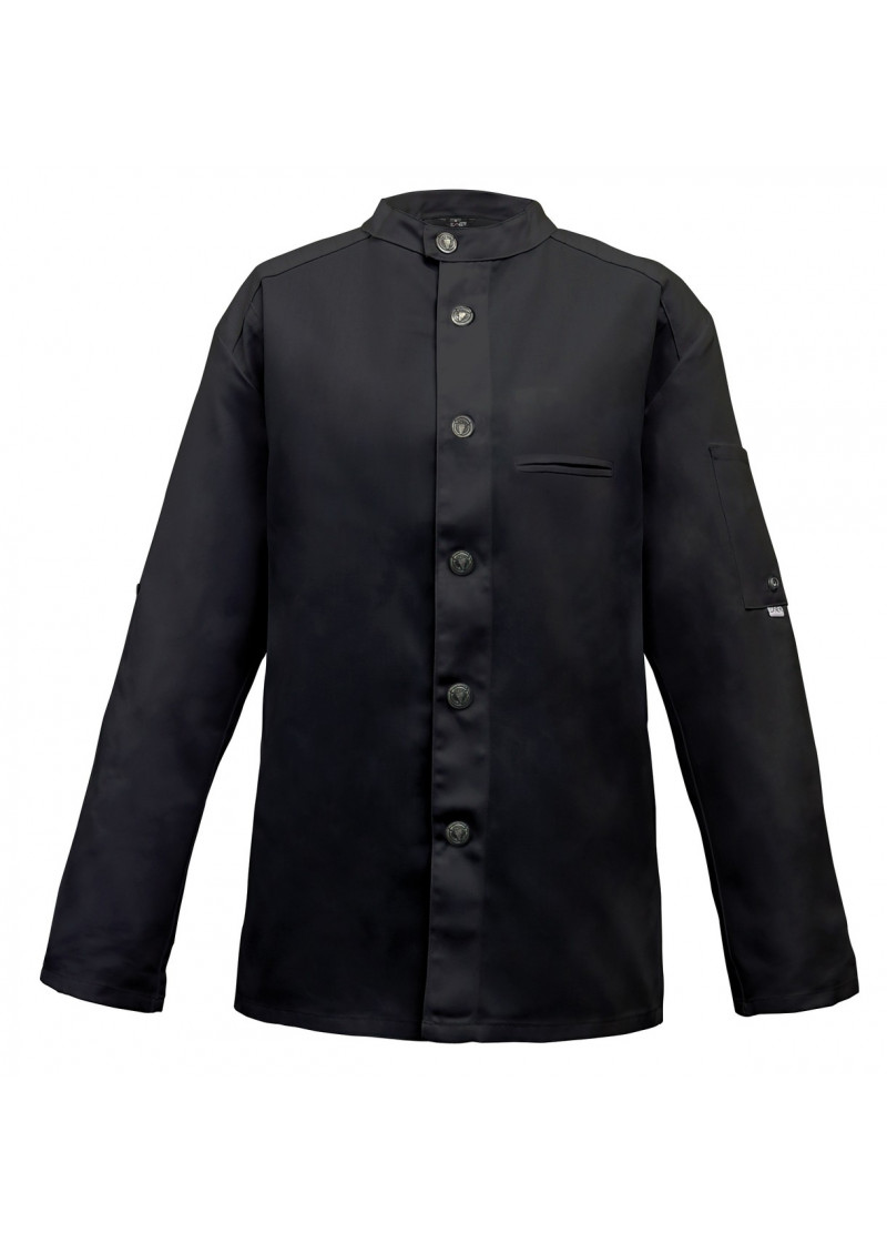 Bikerstyle / Herren - Kochjacke in Schwarz