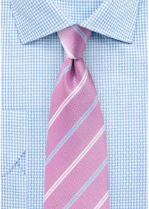 Businesskrawatte Business-Streifen pink