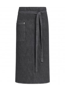 Bistroschürze - Black Denim / 100 x 80 cm